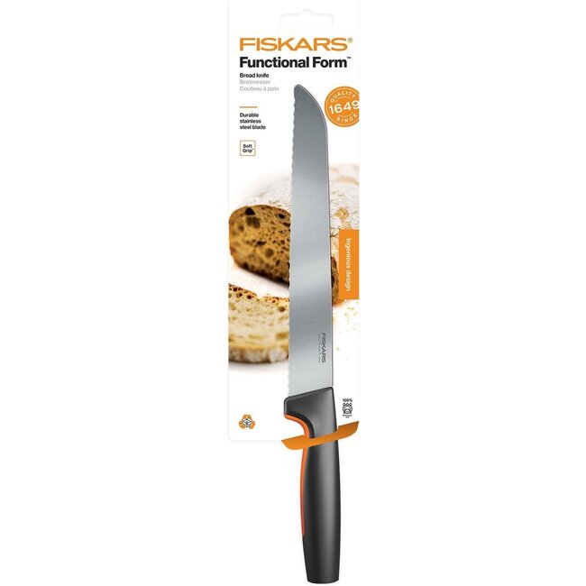 Fiskars Functional Form Broodmes – 21 cm – Gekarteld Lemmet – SoftGrip