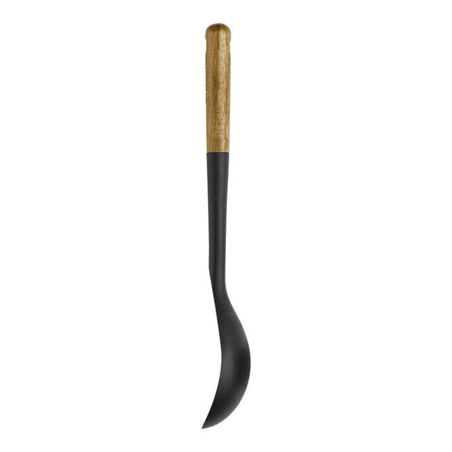 Staub Siliconen Serveerlepel – Krasvrij met Ergonomische Houten Greep – 31 cm