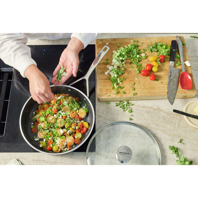 Demeyere Alu Pro 5 Hoge Koekenpan / Bakpan 28cm + Glasdeksel