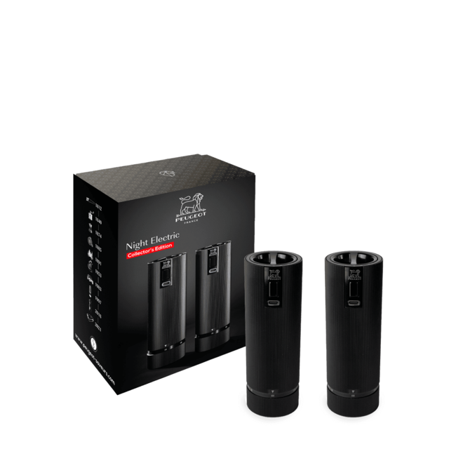 Peugeot Peper- en Zoutmolen Line Night Electric Zwart 15 cm