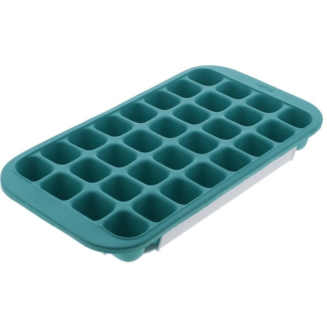 Lekue IJsblokjesvorm met Houder en Deksel Silicone Turquoise