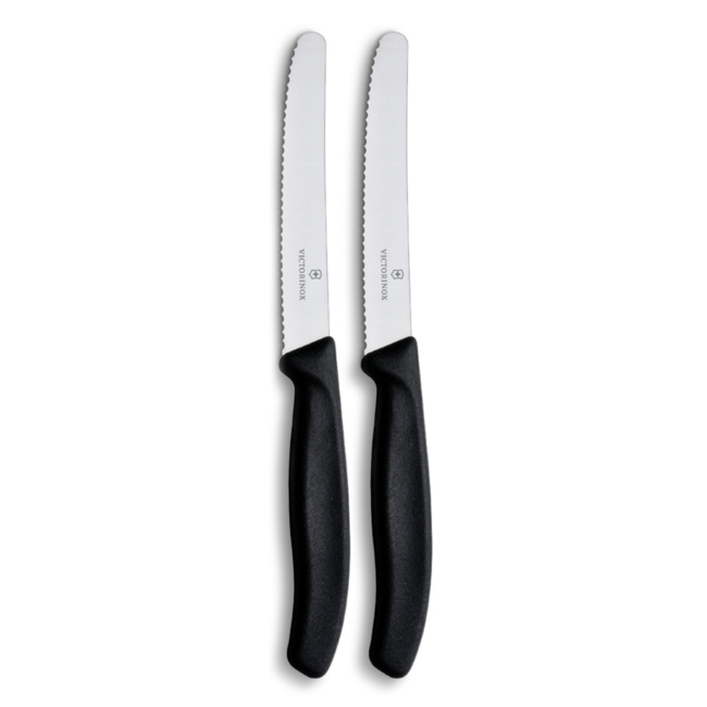 Victorinox Tomatenmes Swiss Classic Zwart 2-stuks