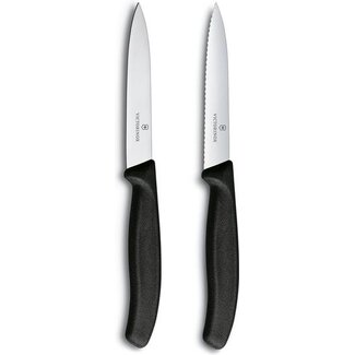 Victorinox Groentemesje & Schilmesje SwissClassic Zwart 2-Stuks