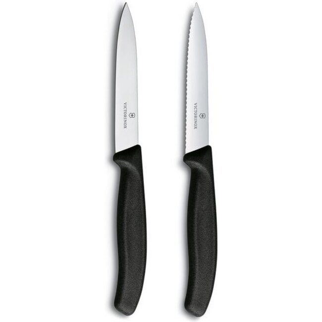 Victorinox Groentemesje & Schilmesje SwissClassic Zwart 2-Stuks