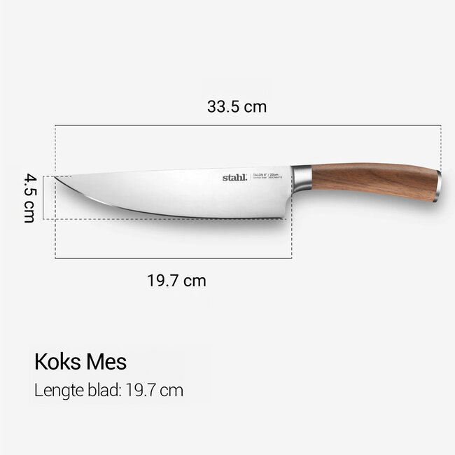 Stahl Koksmes Talon 20cm