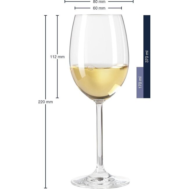 Leonardo Witte wijnglas  Daily 6-Stuks