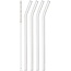 Leonardo Glazen Gebogen Rietjes Ciao 23cm + borstel 4 stuks