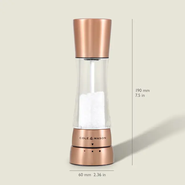 Cole & Mason Pepermolen en zoutmolen - Derwent Copper 190mm Instelbare maalgraad