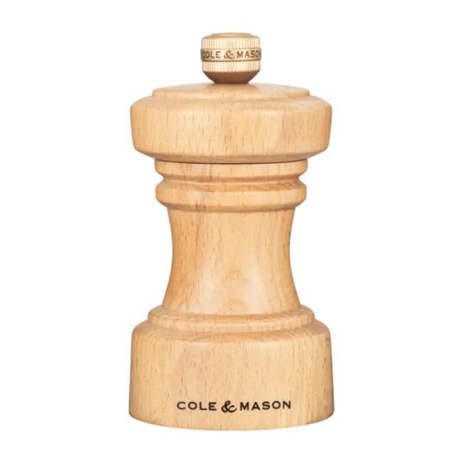 Cole & Mason Pepermolen Hoxton 10 cm – Beukenhouten pepermolen met precisie maalwerk, compact en stijlvol design