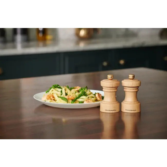 Cole & Mason Pepermolen Hoxton 10 cm – Beukenhouten pepermolen met precisie maalwerk, compact en stijlvol design