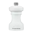 Cole & Mason Zoutmolen Hoxton 10 cm – Glanzend wit houten zoutmolen met keramisch maalwerk, compact en elegant design