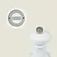 Cole & Mason Zoutmolen Hoxton 10 cm – Glanzend wit houten zoutmolen met keramisch maalwerk, compact en elegant design