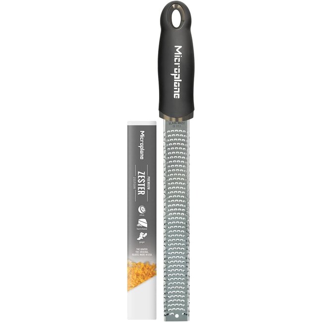 Microplane Premium Classic Zester Zwart: De Iconische Rasp voor Perfecte Precisie & Elegantie