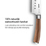 Stahl Santokumes Talon (13 cm): Compacte Precisie met Walnoothout Handvat |
