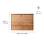 Boska Dining Board Friends L – 38,7 x 28,3 cm – Luxe Serveerplank van Europees Eikenhout – Met Kruimelopvang en Gripinkepingen – Perfect voor Tapas, Brood & Kaas – 10 Jaar Garantie