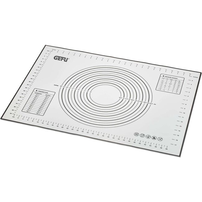 Gefu Bakmat Siliconen  met Maatschaal & Omrekentabel – 70x50 cm – Anti-Slip, Hittebestendig (-40°C tot 230°C) & Vaatwasmachinebestendig