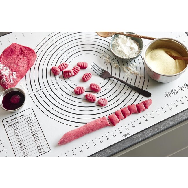 Gefu Bakmat Siliconen  met Maatschaal & Omrekentabel – 70x50 cm – Anti-Slip, Hittebestendig (-40°C tot 230°C) & Vaatwasmachinebestendig