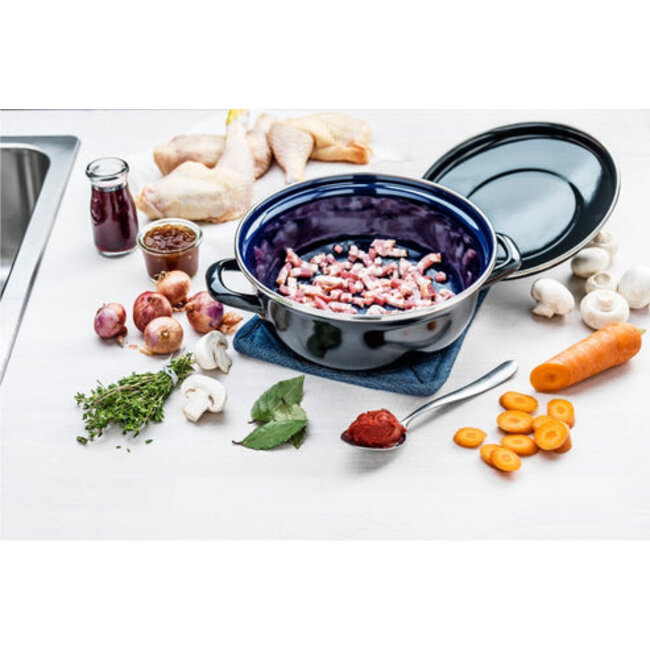 BK Fortalit Braadpan 36 cm – Geëmailleerd Plaatstaal – 7,5 Liter – Slijtvast, Hygiënisch & Vaatwasmachinebestendig – Zwart