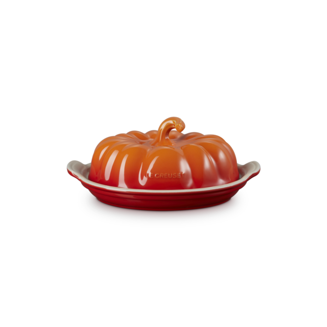 Le Creuset Halloween Pompoen Botervloot Vulkanisch Aardewerk Oranjerood Bewaren en Serveren