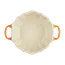 Le Creuset Halloween Pompoen Mini Braadpan 11 cm Oranjerood Aardewerk met Deksel voor Oven Grill Magnetron en Inductie