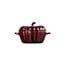 Le Creuset Halloween Pompoen Mini Braadpan 11 cm Garnet Aardewerk met Deksel voor Oven Grill Magnetron