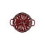 Le Creuset Halloween Pompoen Mini Braadpan 11 cm Garnet Aardewerk met Deksel voor Oven Grill Magnetron