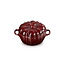 Le Creuset Halloween Pompoen Mini Braadpan 11 cm Garnet Aardewerk met Deksel voor Oven Grill Magnetron