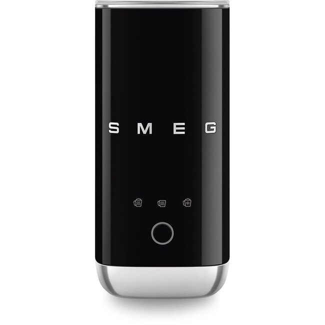 Smeg Melkopschuimer Zwart MFF02BLEU 120ml - Keramische anti-aanbaklaag - Drie functies