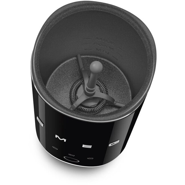 Smeg Melkopschuimer Zwart MFF02BLEU 120ml - Keramische anti-aanbaklaag - Drie functies