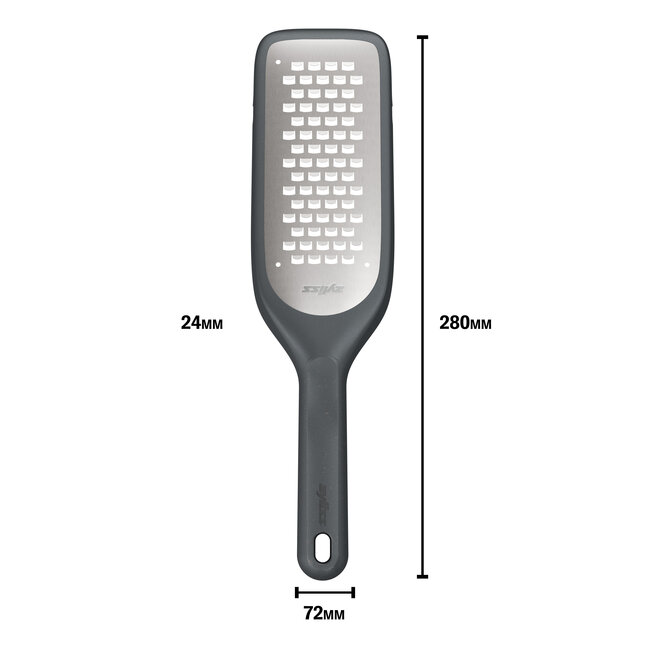 Zyliss Robuuste Grofrasp van Roestvrij Staal voor Kaas, Groenten & Chocolade, Ergonomische Handgreep, Antislip, Veilig & Duurzaam
