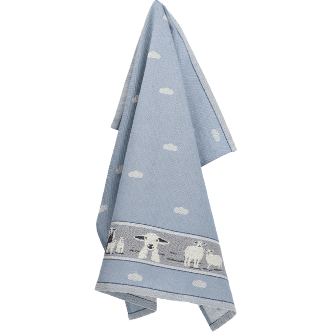 Bunzlau Castle Theedoek Schaap Grijsblauw