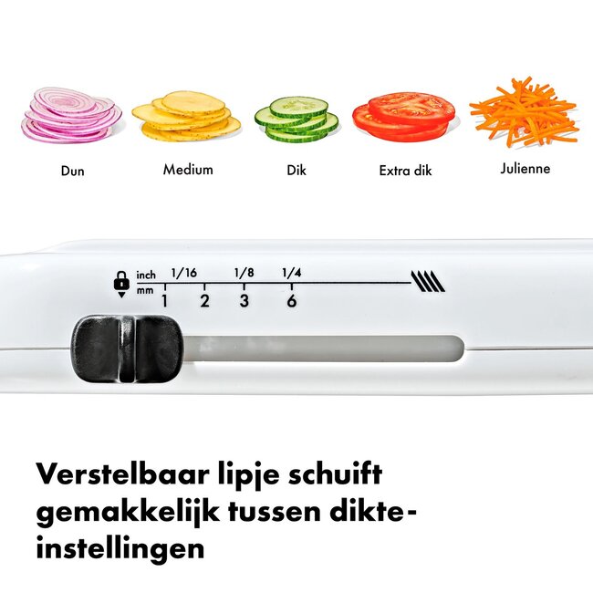 OXO Good Grips Handmandoline – Met Restenhouder – Instelbaar 5-standen