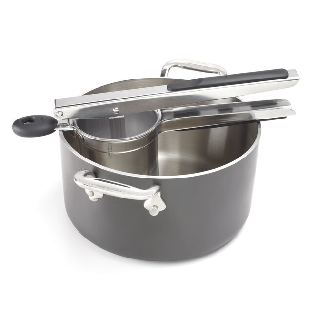 OXO Pureepers Good Grips - Professionele Aardappelpers met RVS Zeef & Anti-Slipgreep