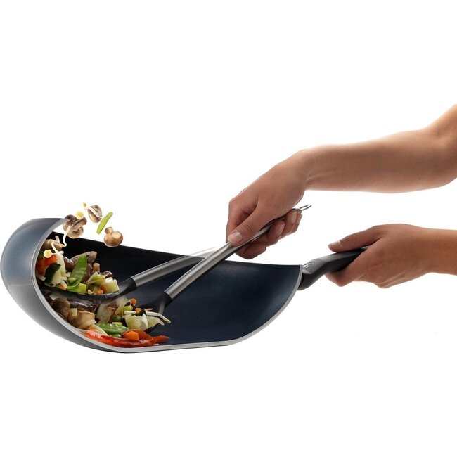 BK Wokpan Keramisch Easy Induction 30 cm – Aluminium met stalen bodem, geschikt voor alle warmtebronnen inclusief inductie en ovenbestendig tot 160°C