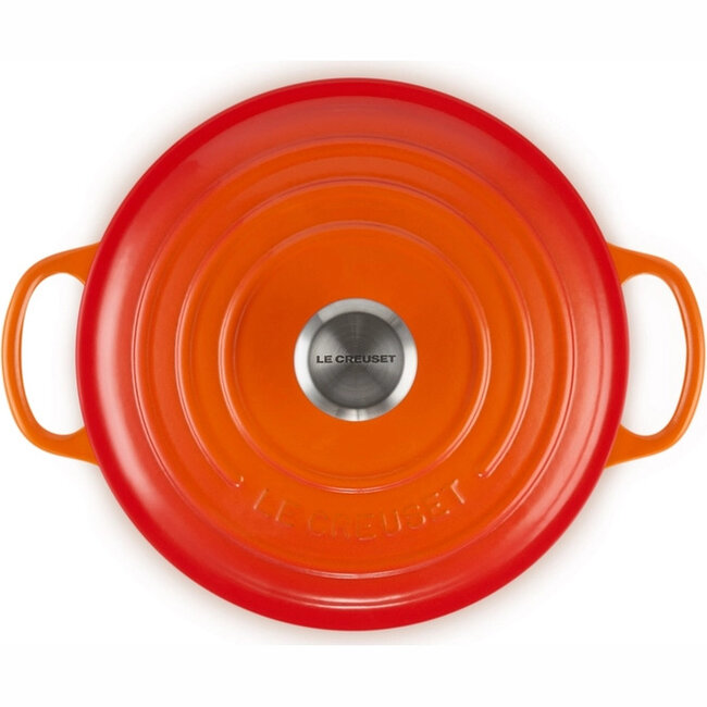 Le Creuset Braadpan Signature Oranjerood 20cm, gietijzeren klassieker voor stoofpotten en ovengerechten