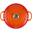 Le Creuset Braadpan Signature Oranjerood (Volcanique) 20 cm, gietijzeren klassieker voor stoofpotten en ovengerechten - 2.4 liter