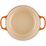 Le Creuset Braadpan Signature Oranjerood (Volcanique) 20 cm, gietijzeren klassieker voor stoofpotten en ovengerechten - 2.4 liter