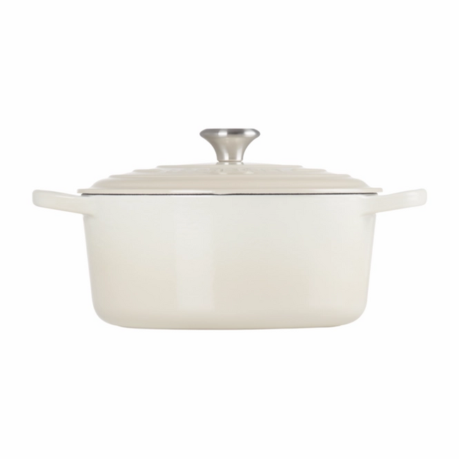 Le Creuset Braadpan Signature Meringue 20 cm, gietijzer met geëmailleerde binnenlaag,