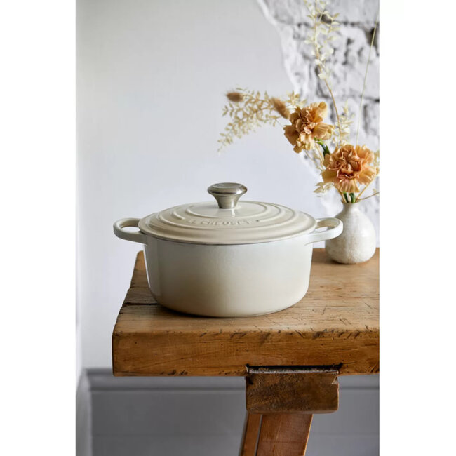 Le Creuset Braadpan Signature Meringue 20 cm, gietijzer met geëmailleerde binnenlaag,