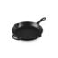 Le Creuset Skillet Signature Mat Zwart 30cm, gietijzeren koekenpan voor alle warmtebronnen