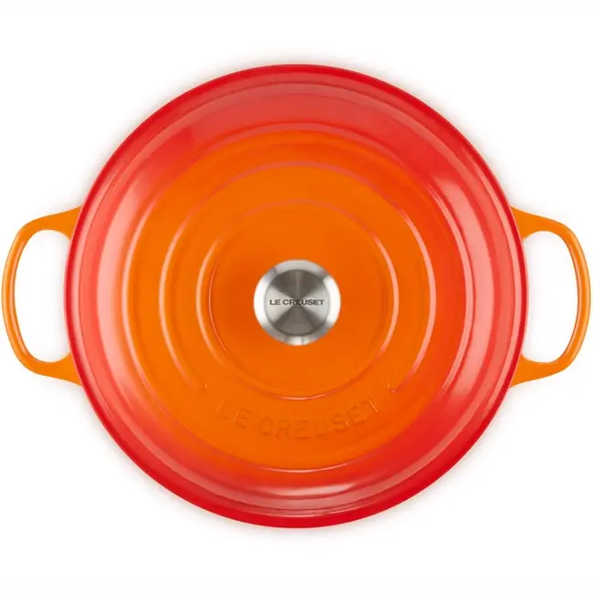 Le Creuset Signature Gietijzeren Campagnard Braadpan 30 cm Oranjerood – Lage Stoofpan