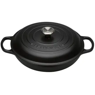 Le Creuset Braadpan Campagnard Signature Mat Zwart  - 3.5 Liter - 30 cm