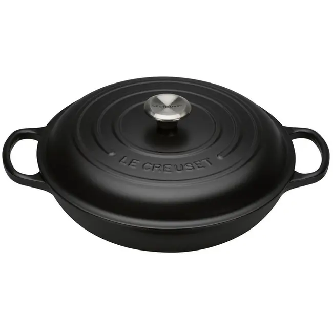 Le Creuset Braadpan Campagnard Signature Mat Zwart  - 3.5 Liter - 30 cm