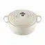 Le Creuset Braadpan Signature Meringue 24 cm - 4.2 liter – Gietijzeren Pan voor Slow Cooking, Braden en Stoofgerechten