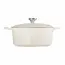 Le Creuset Braadpan Signature Meringue 24 cm - 4.2 liter – Gietijzeren Pan voor Slow Cooking, Braden en Stoofgerechten