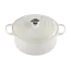 Le Creuset Braadpan Signature Meringue 28cm - 6.7 liter - Gietijzeren Pan voor Slow Cooking, Braden en Stoofgerechten