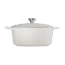 Le Creuset Braadpan Signature Meringue 28cm - 6.7 liter - Gietijzeren Pan voor Slow Cooking, Braden en Stoofgerechten