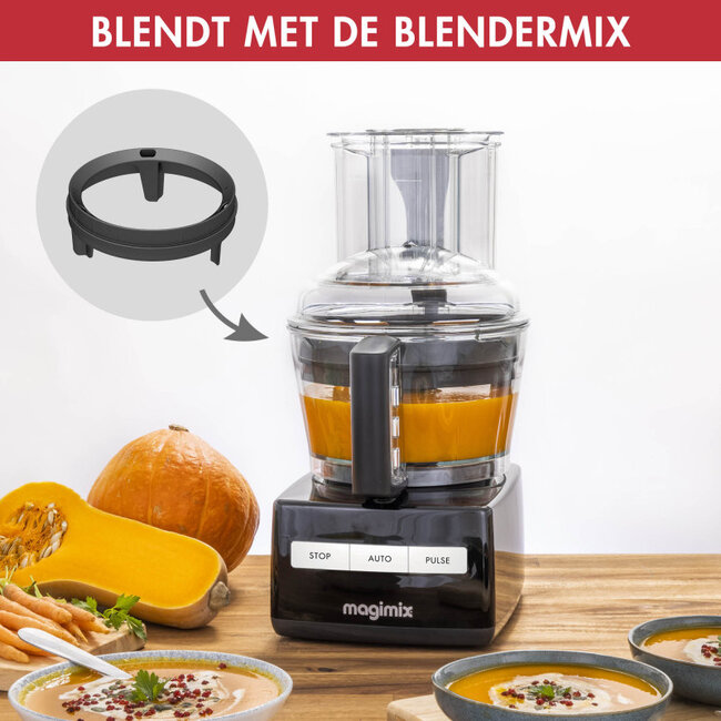 Magimix Foodprocessor CS 5200XL - Met Blokjes & staafjes kit - Met Citruspers - Zwart