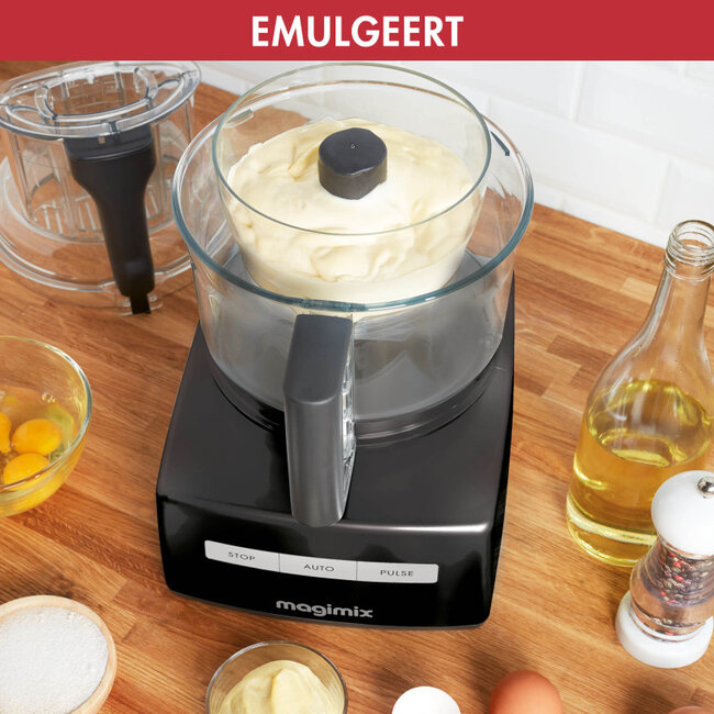 Magimix Foodprocessor CS 5200XL - Met Blokjes & staafjes kit - Met Citruspers - Zwart