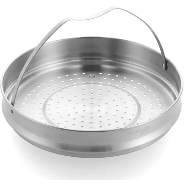 Dagelijkse Kost Hapjespan met glazen deksel + stoominzet - keramische PFAS-vrije antiaanbakpan voor koken en stomen